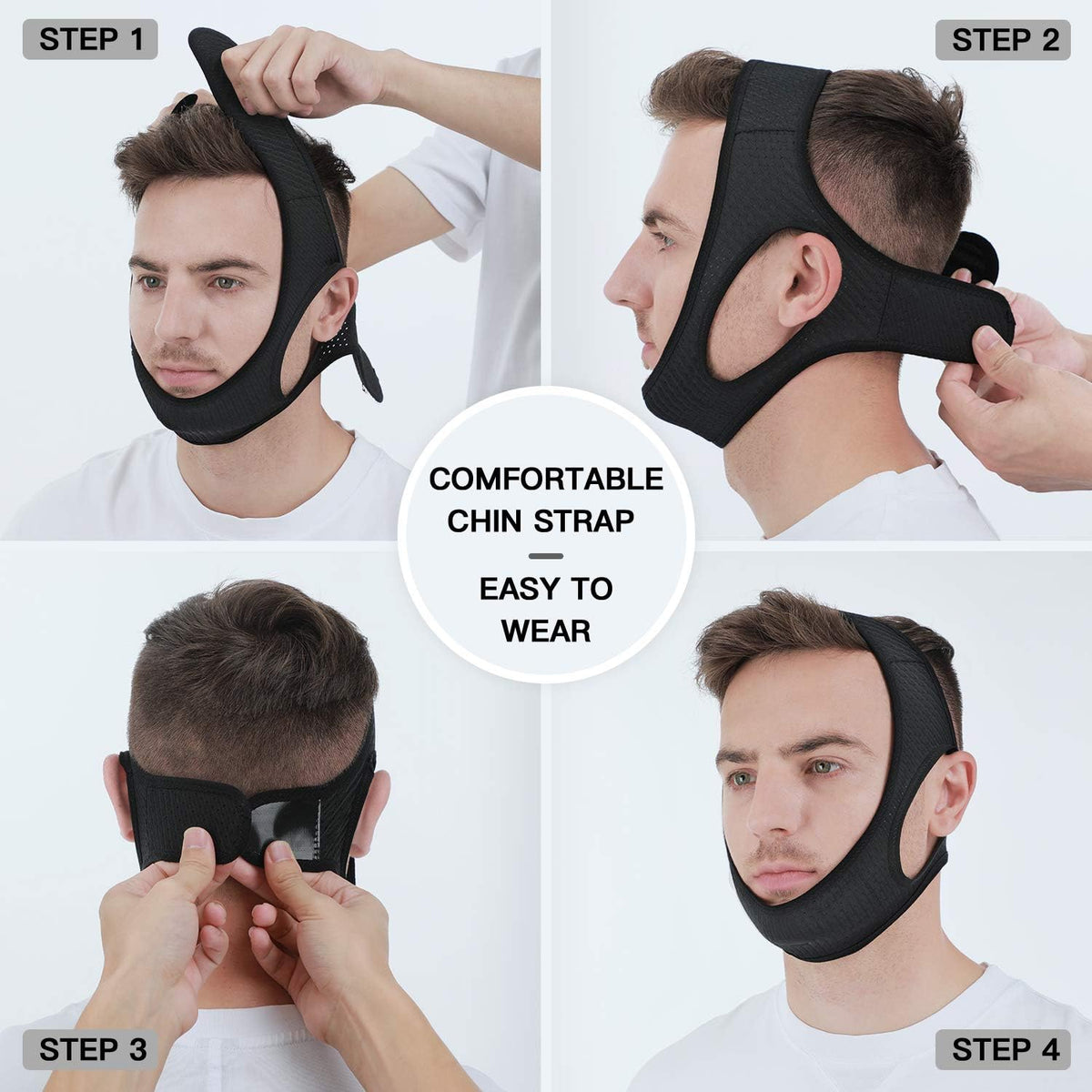 Sleep Strap for Mouth Breathing Support – Adjustable Chin Wrap for Nighttime Comfort & Better Rest