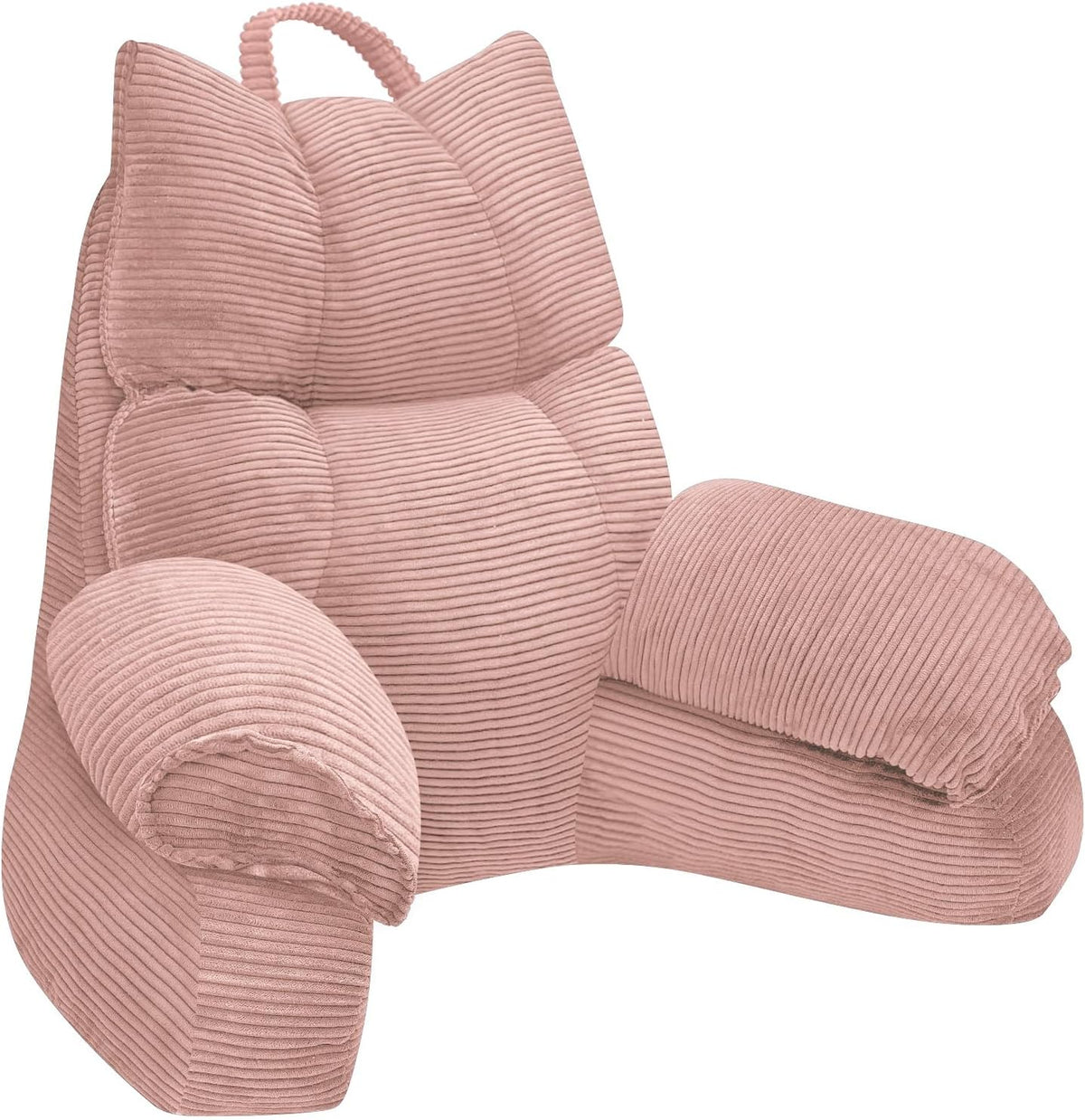 Reading Pillow with Arms Memory Foam Back Support for Bed Gaming Chair Rest Lounge Cushion Adult Backrest Seated Position Dorm Room