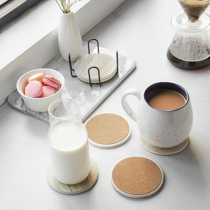 Kresta Coaster Set - Marble Design, Heat Resistant