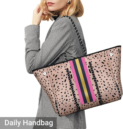 Ortekor beach Tote Bag | Large Beach Bag with Inner Pocket for Easy Organization