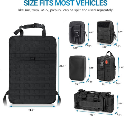 Tactical | Car Seat Organizer with Waterproof Design & Molle Webbing | Versatile Storage Solution for Cars, Trucks, and SUVs