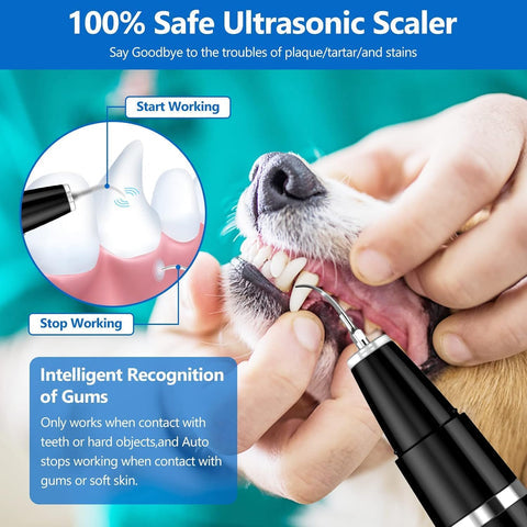 Pet Care Essentials | Dog Dental Cleaning Device with Ultrasonic Technology | Quick & Gentle Teeth Cleaning for Healthy Smiles
