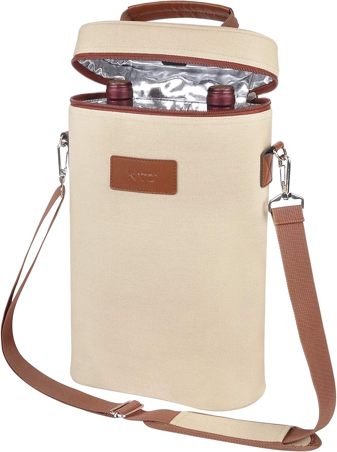 Insulated Wine Tote Carrier Bag with Padded Design | Leakproof Cooler for Travel and Parties