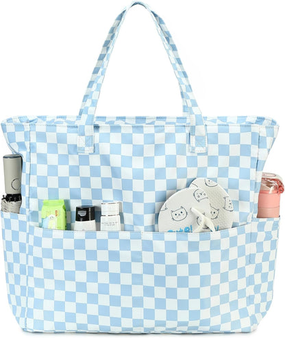 Ortekor Waterproof Beach Tote Bag with Wet Compartment | Extra Large Carry-On for Weekend Travel