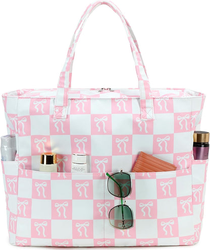Beach Bag Waterproof with Wet Compartment, Large Beach Tote Bag for Pool and Gym, Travel Tote Bag for Grocery