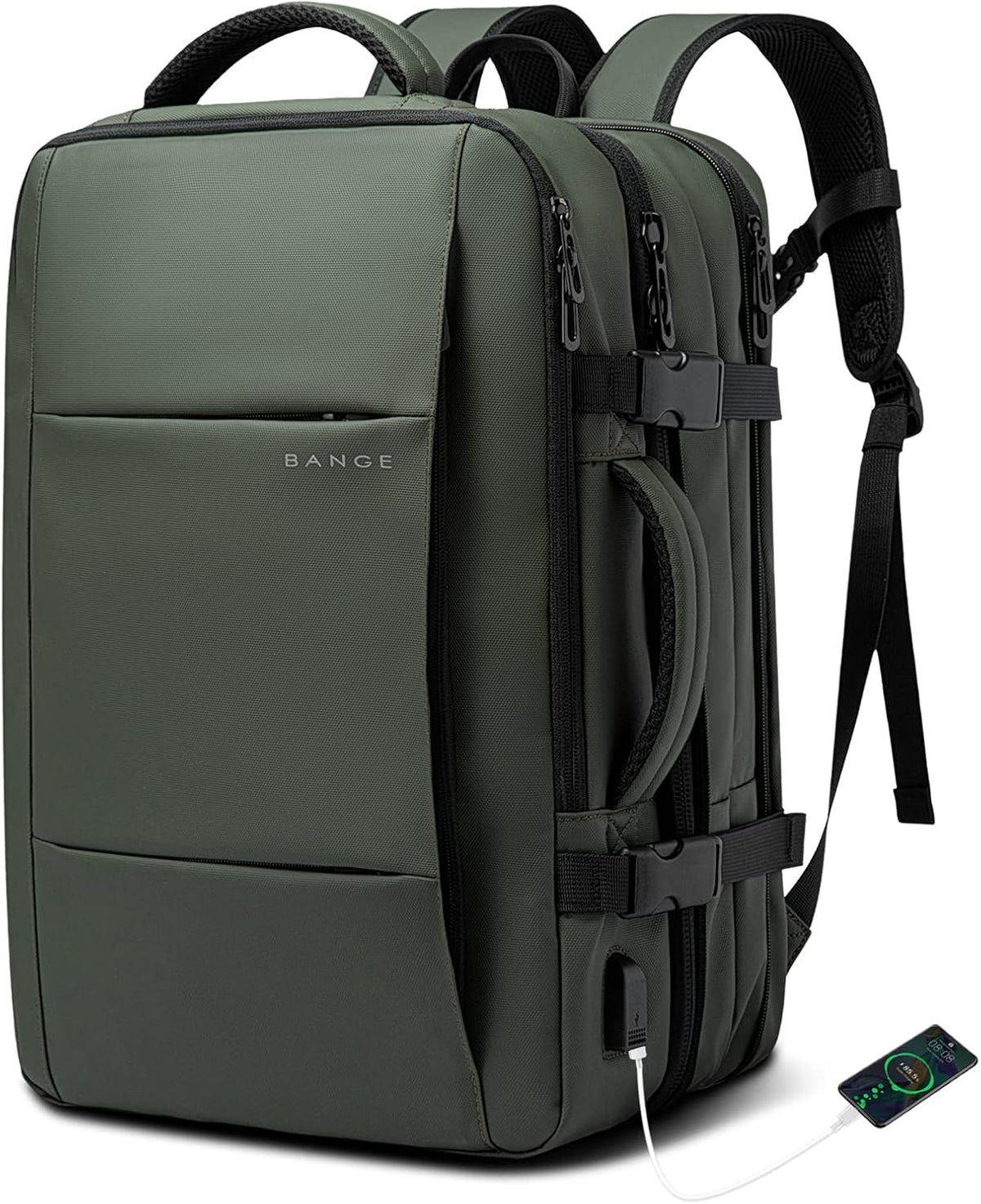 Convertible Carry-On Backpack with Laptop Compartment | Water-Resistant Travel Bag with Duffle Mode | Fits 17-Inch Laptop | Security Pocket