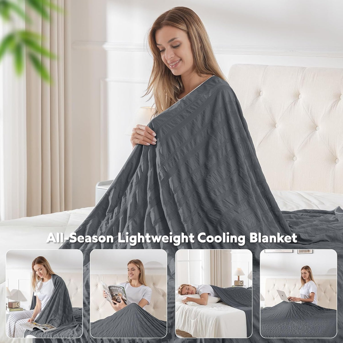 Cozy Comfort | Cooling Blanket with Double-Sided Design | Lightweight & Breathable for Hot Sleepers