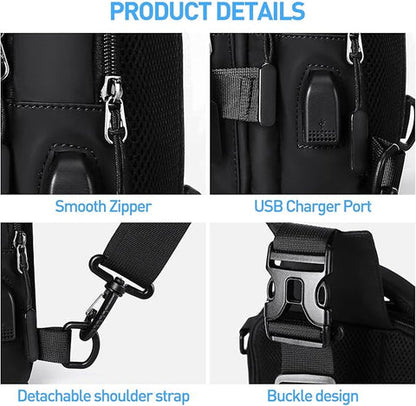 UrbanLite | Men's Sling Bag with Lightweight Design | Versatile Crossbody Backpack for Hiking and Travel