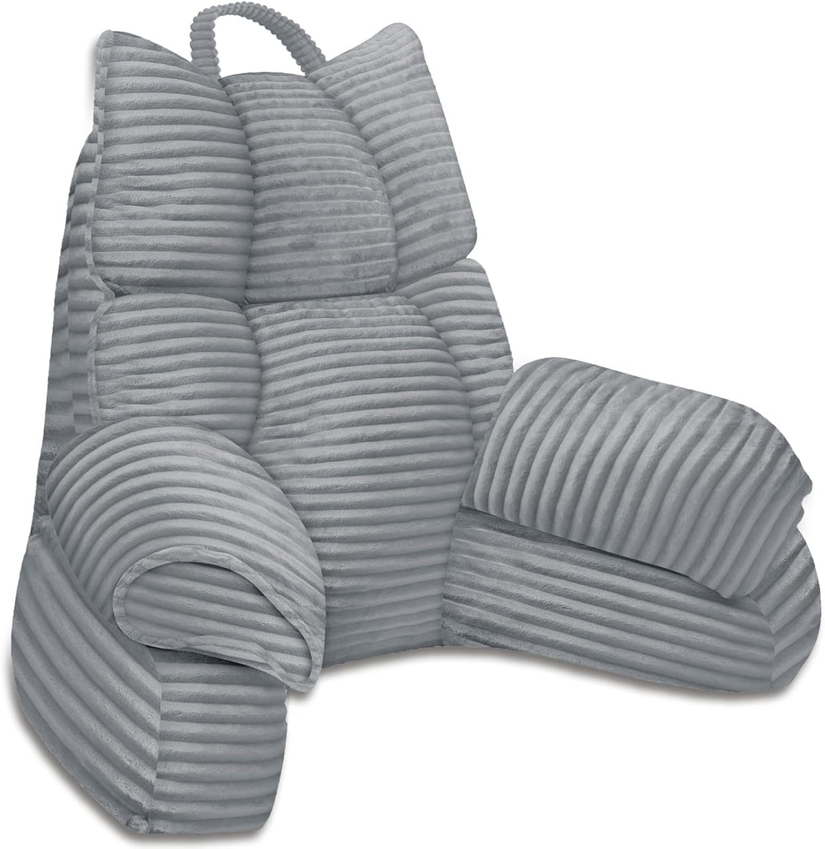 Reading Pillow with Arms Memory Foam Back Support for Bed Gaming Chair Rest Lounge Cushion Adult Backrest Seated Position Dorm Room