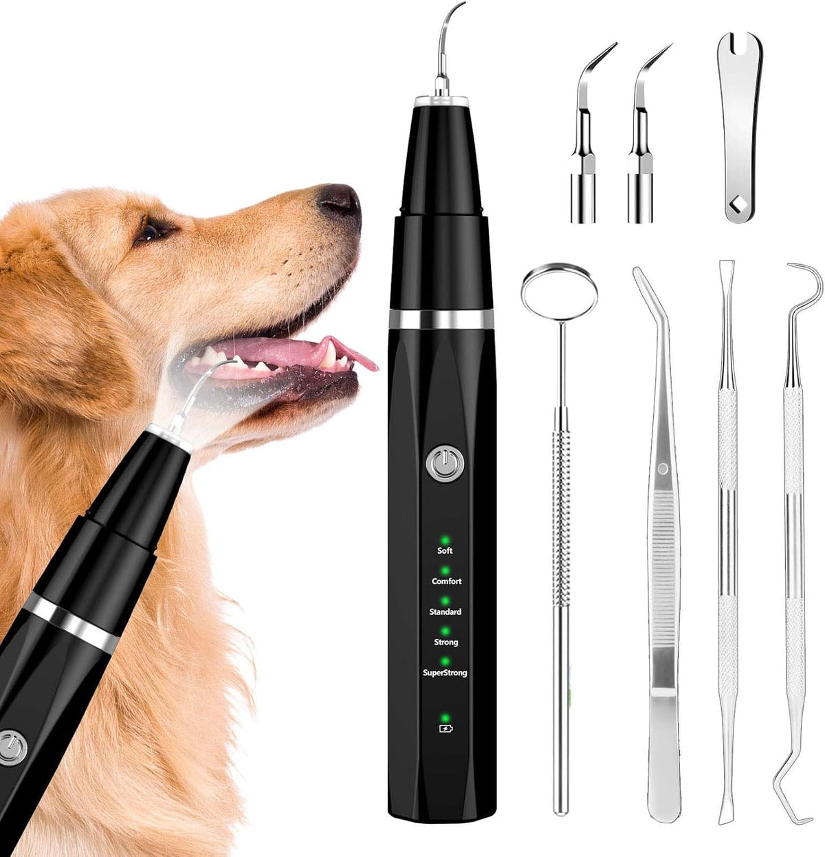 Home Ultrasonic Tooth Cleaner for Pets – Gentle Dental Care Tool for Dogs and Cats