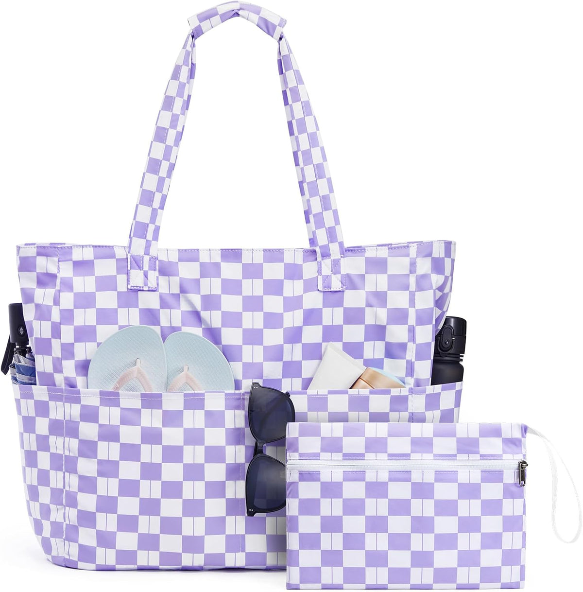 Ultimate Beach Tote Bag | Waterproof & Sandproof Large Bag with Zipper | Foldable Design for Easy Travel and Storage