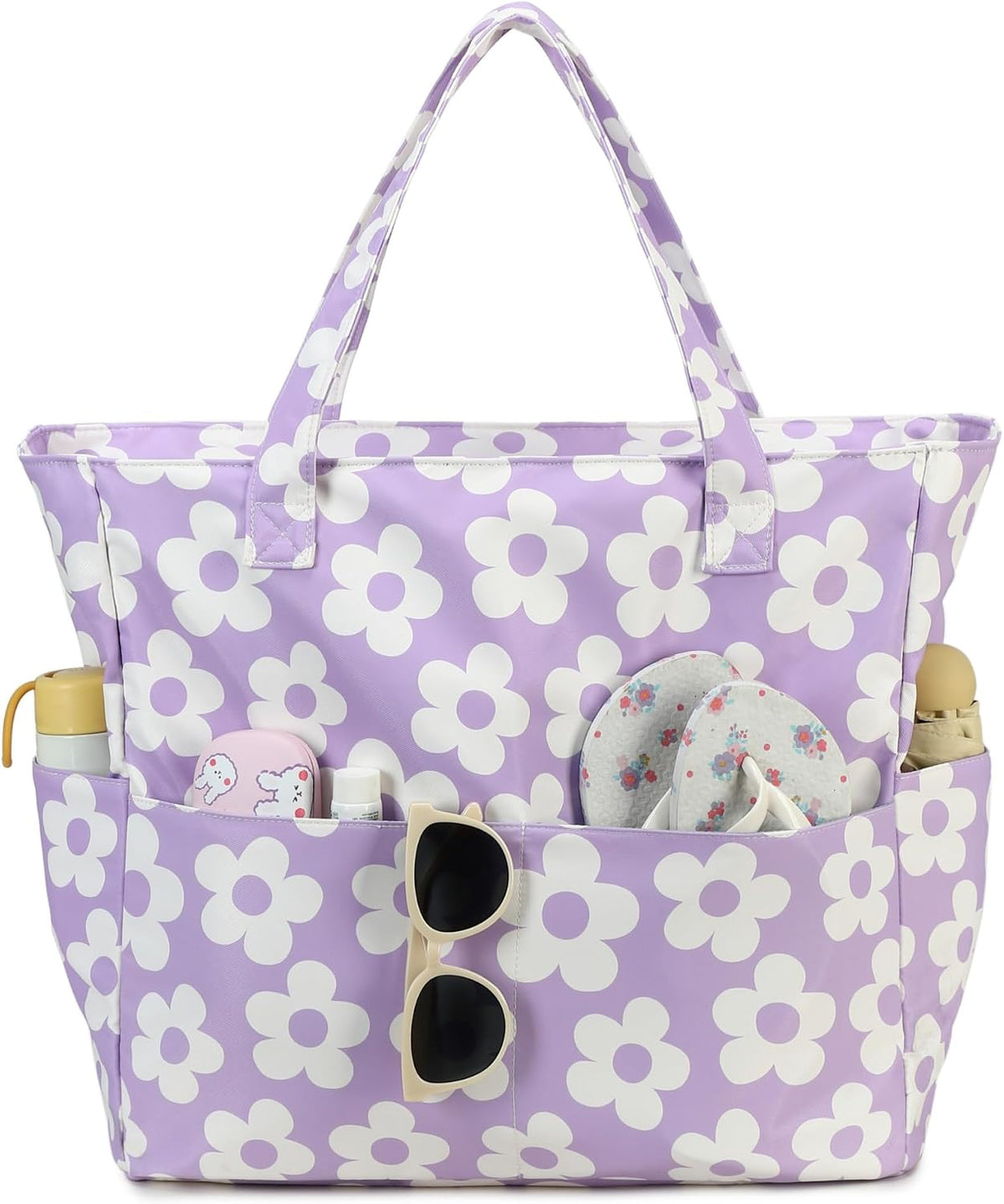 Ortekor Waterproof Beach Tote Bag with Wet Compartment | Extra Large Carry-On for Weekend Travel