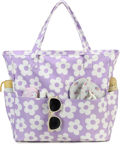 Ortekor Waterproof Beach Tote Bag with Wet Compartment | Extra Large Carry-On for Weekend Travel