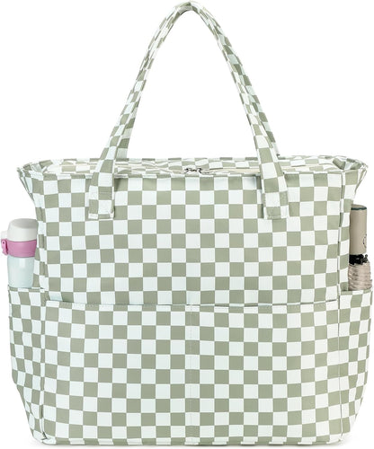 Ortekor Waterproof Beach Tote Bag with Wet Compartment | Extra Large Carry-On for Weekend Travel