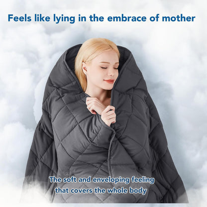 Cozy Comfort | Weighted Blanket with Cooling Microfiber | All-Season Softness for Ultimate Relaxation