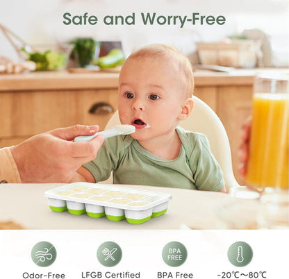 Versatile Silicone Ice Cube Trays with Stackable Design & Storage Bin for Effortless Ice Making
