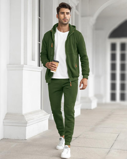 Men's Athletic Two-Piece Jogger Set with Pullover and Pants – Lightweight Breathable Tracksuit for Training, Gym & Casual Lounge Wear