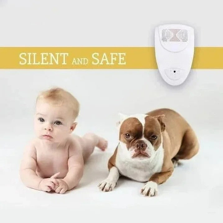 Electronic Pest Deterrent Plug-In Device for Home Protection Against Insects and Rodents – Safe Ultrasonic Wave Technology – Silent