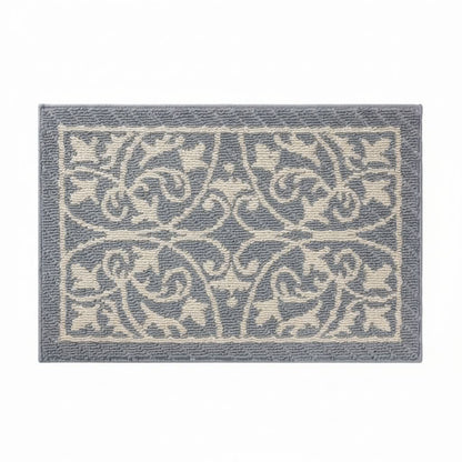 Entryway Mat with Non-Slip Rubber Backing – Low Profile Door Mat for Indoor Use – Traps Dirt & Moisture – Machine Washable