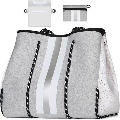 Ortekor beach Tote Bag | Large Beach Bag with Inner Pocket for Easy Organization
