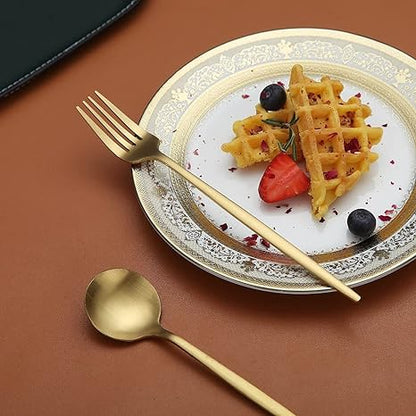 Stainless Steel Flatware Set – Matte Finish 5-Piece Place Settings for Everyday & Formal Dining