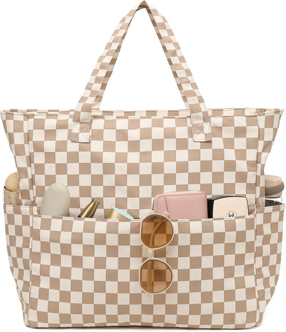 Beach Bag Waterproof with Wet Compartment, Large Beach Tote Bag for Pool and Gym, Travel Tote Bag for Grocery