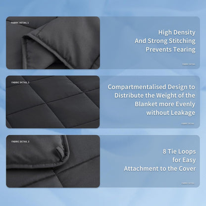 Cozy Comfort | Weighted Blanket with Cooling Microfiber | All-Season Softness for Ultimate Relaxation