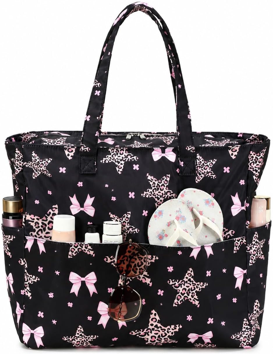 Beach Bag Waterproof with Wet Compartment, Large Beach Tote Bag for Pool and Gym, Travel Tote Bag for Grocery