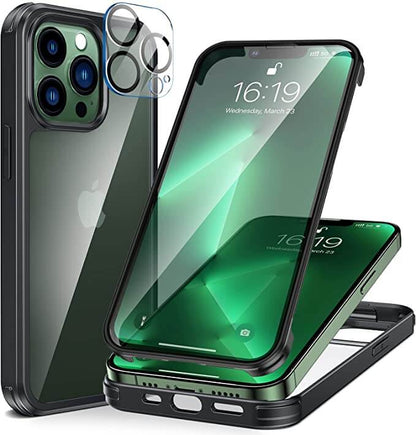 Magnetic Privacy Glass iPhone Case with 360° Drop Protection & Anti-Spy Screen