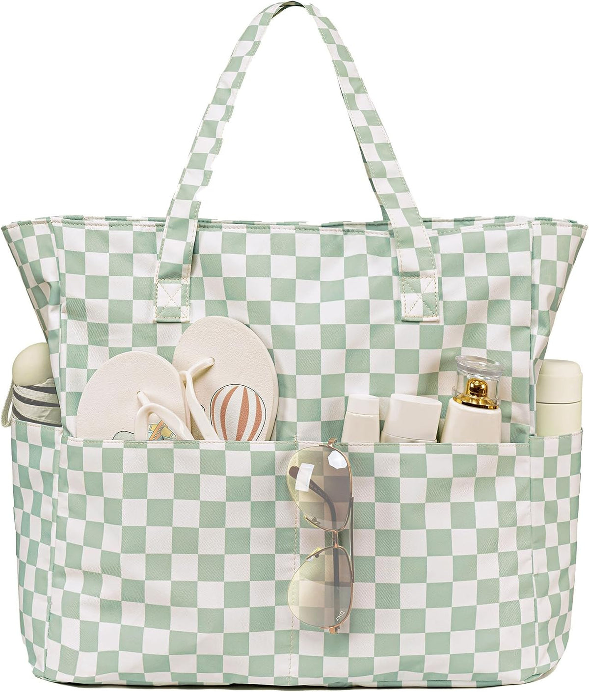 Beach Bag Waterproof with Wet Compartment, Large Beach Tote Bag for Pool and Gym, Travel Tote Bag for Grocery