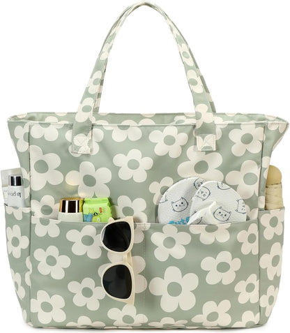 Ortekor Waterproof Beach Tote Bag with Wet Compartment | Extra Large Carry-On for Weekend Travel