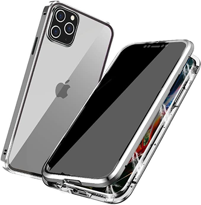 Magnetic Privacy Glass iPhone Case with 360° Drop Protection & Anti-Spy Screen