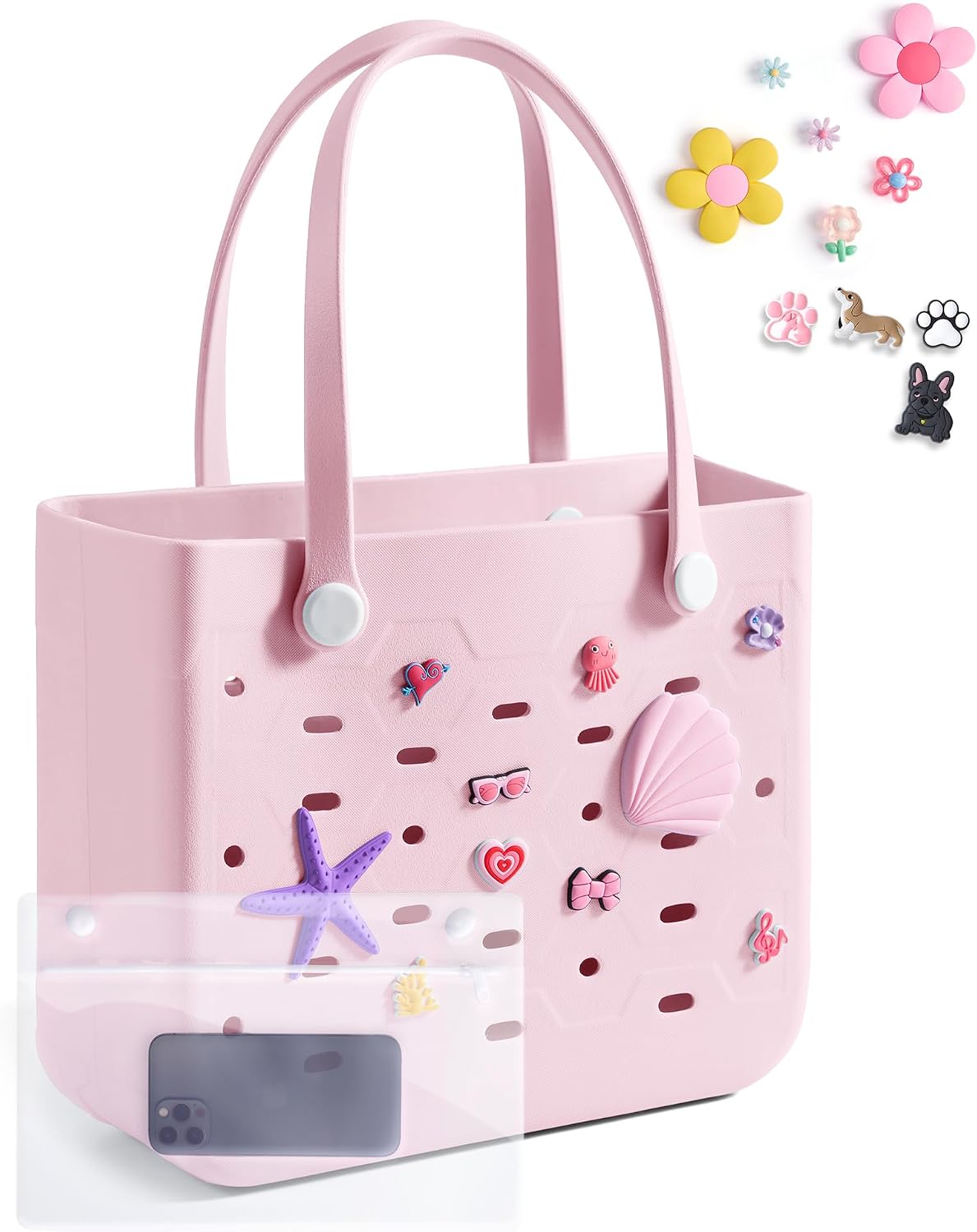 Ortekor Water-Resistant Rubber Tote Bag with Sandproof Design | Stylish Vacation Essential for Summer Fun
