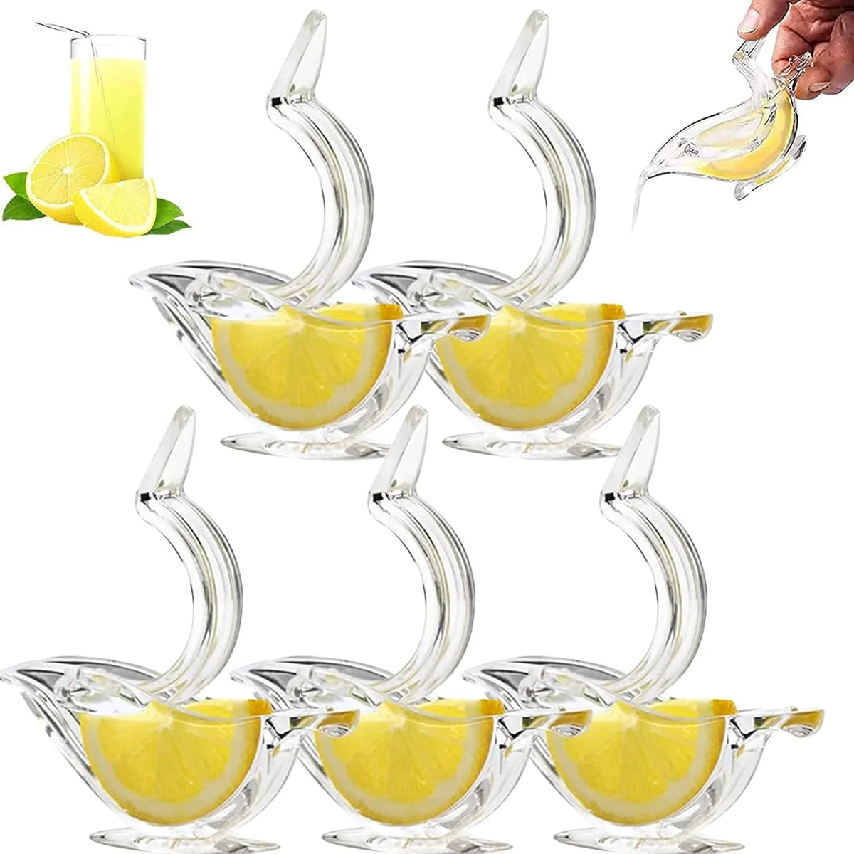 Handheld Citrus Press for Fresh Lemon Lime Orange Juice Kitchen Tool Easy Squeeze No Mess Beverage Cocktail Drink Maker Tea Water Fish Salad