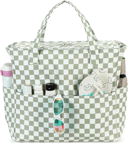 Beach Bag Waterproof with Wet Compartment, Large Beach Tote Bag for Pool and Gym, Travel Tote Bag for Grocery