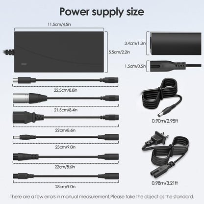 Replacement Power Charger with 7-Piece Universal Adapter Set