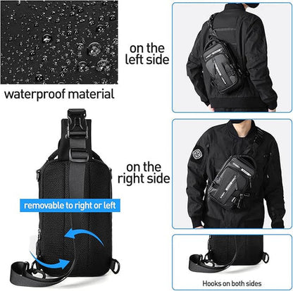 UrbanLite | Men's Sling Bag with Lightweight Design | Versatile Crossbody Backpack for Hiking and Travel