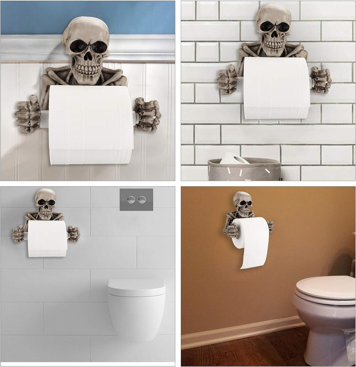 Bones & Rolls™ - Skull Toilet Paper Holder