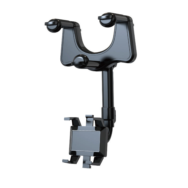 Cell Phone Mount for Car Mirror Clip-On Holder with 360° Swivel Adjustment for Hands-Free GPS Navigation & Driving Safety