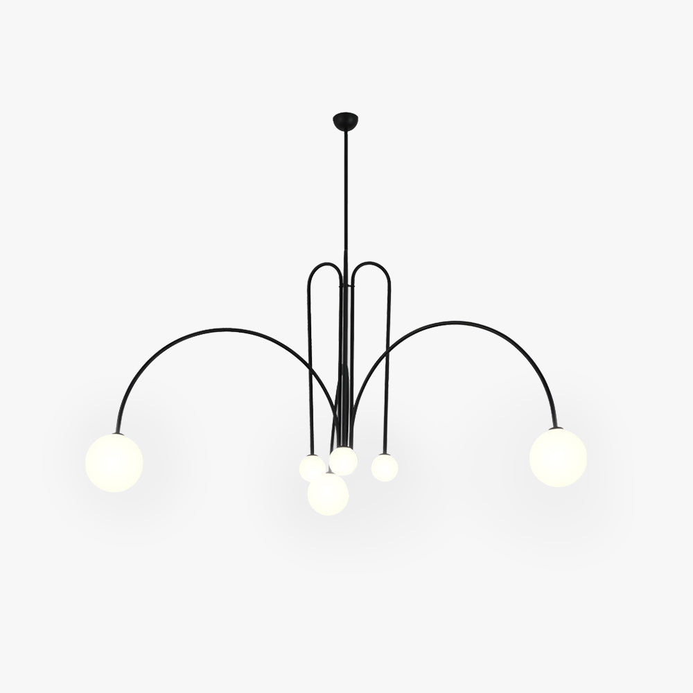 Swallow-Inspired G9 Pendant Light with Adjustable Chain, Metal & Glass Shades for Dining Room, Bedroom & Living Room Overhead Lighting