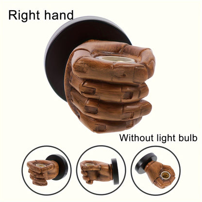 Sculptural Fist Wall Sconce – Resin Hand-Shaped Fixture with E26 Socket for Bedroom, Hallway, Restaurant – Industrial Décor Statement Piece