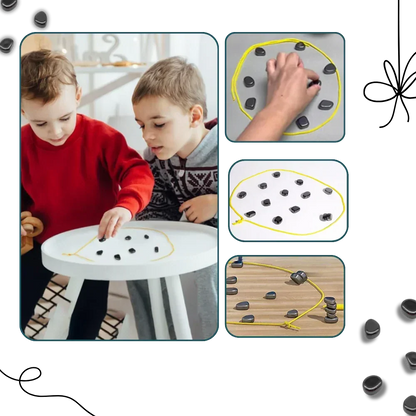 Tabletop Magnetic Repulsion Game – Strategic Spatial Puzzle for Family Gatherings, Travel-Friendly Game Night Challenge with Portable Rope B