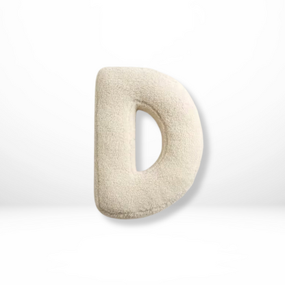 Letter-Shaped Velvet Throw Pillow — Personalized Initial Cushion for Couch, Bed & Nursery Décor