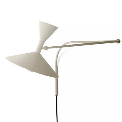 Adjustable Swing Arm Wall Sconce in Metal for Bedroom Reading, Office Task Light, Living Room Accent | E14 LED Socket