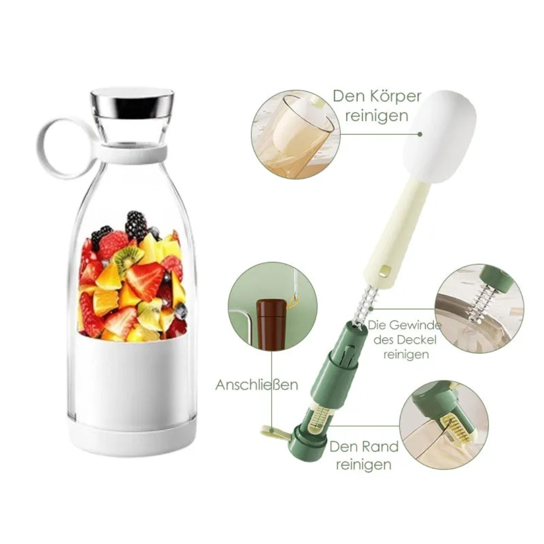 Rechargeable Personal Blender Bottle with USB Charging for Smoothies Shakes & Protein Drinks – Portable Single Serve Blender Mixer Cup for