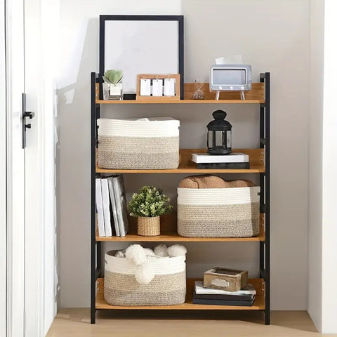 Waverly Storage Basket - Woven Cotton, Ombre Design