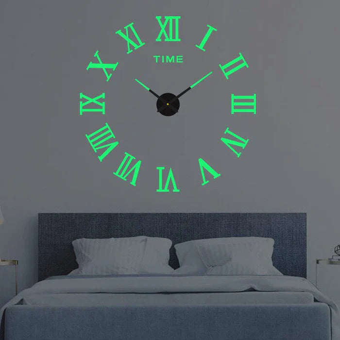 Oversized Acrylic Timepiece 35 Inches Red Whisper-Quiet Movement Decorative Statement Clock for Home Office Bedroom
