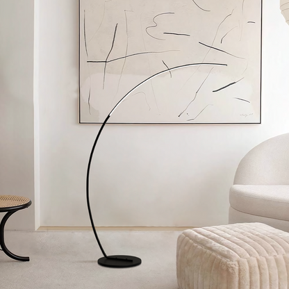 Arched LED Floor Lamp 63 Inch Dimmable Adjustable Color Temperature Aluminum Standing Light for Living Room Bedroom Reading Corner Modern Ov