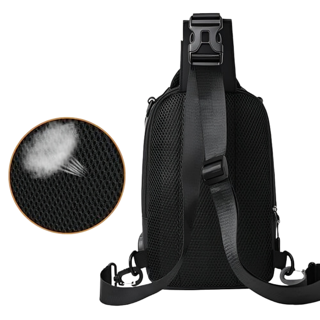 Crossbody Sling Bag with Anti-Theft Hidden Zippers & USB Charging Port – Water-Resistant Nylon Daypack for Travel, Commute & Everyday Carry