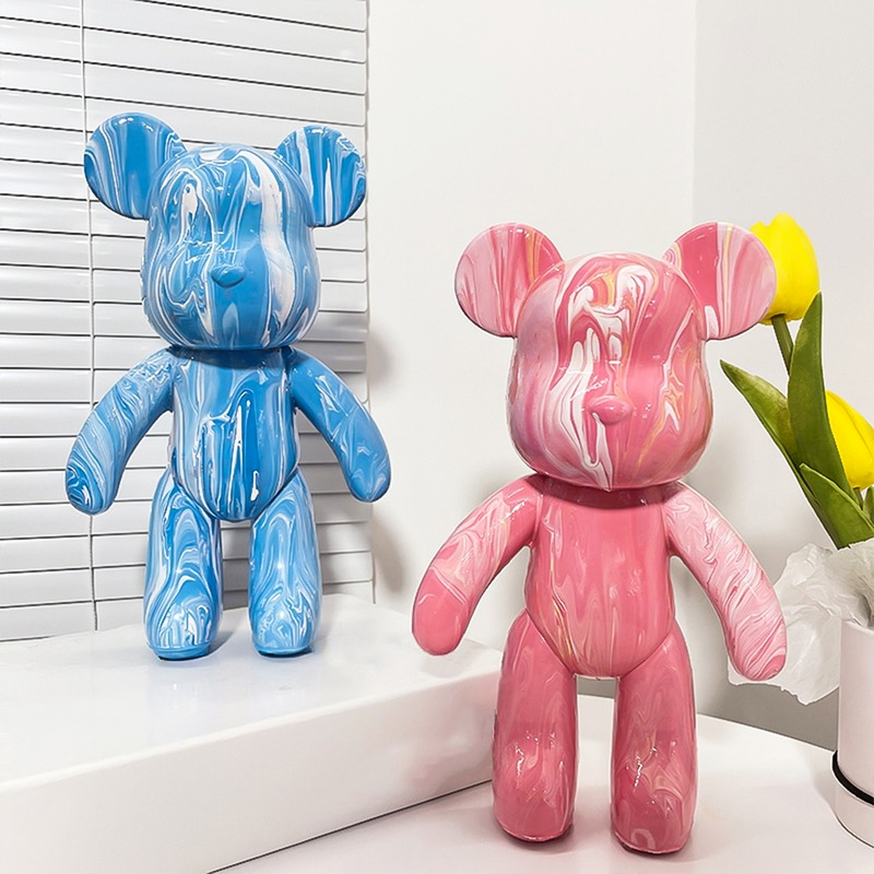DIY Paint-Your-Own Vinyl Bear Art Kit – Creative Home Decor Craft Activity for Kids & Adults – Includes Bear Figure, 3 Acrylic Paints &